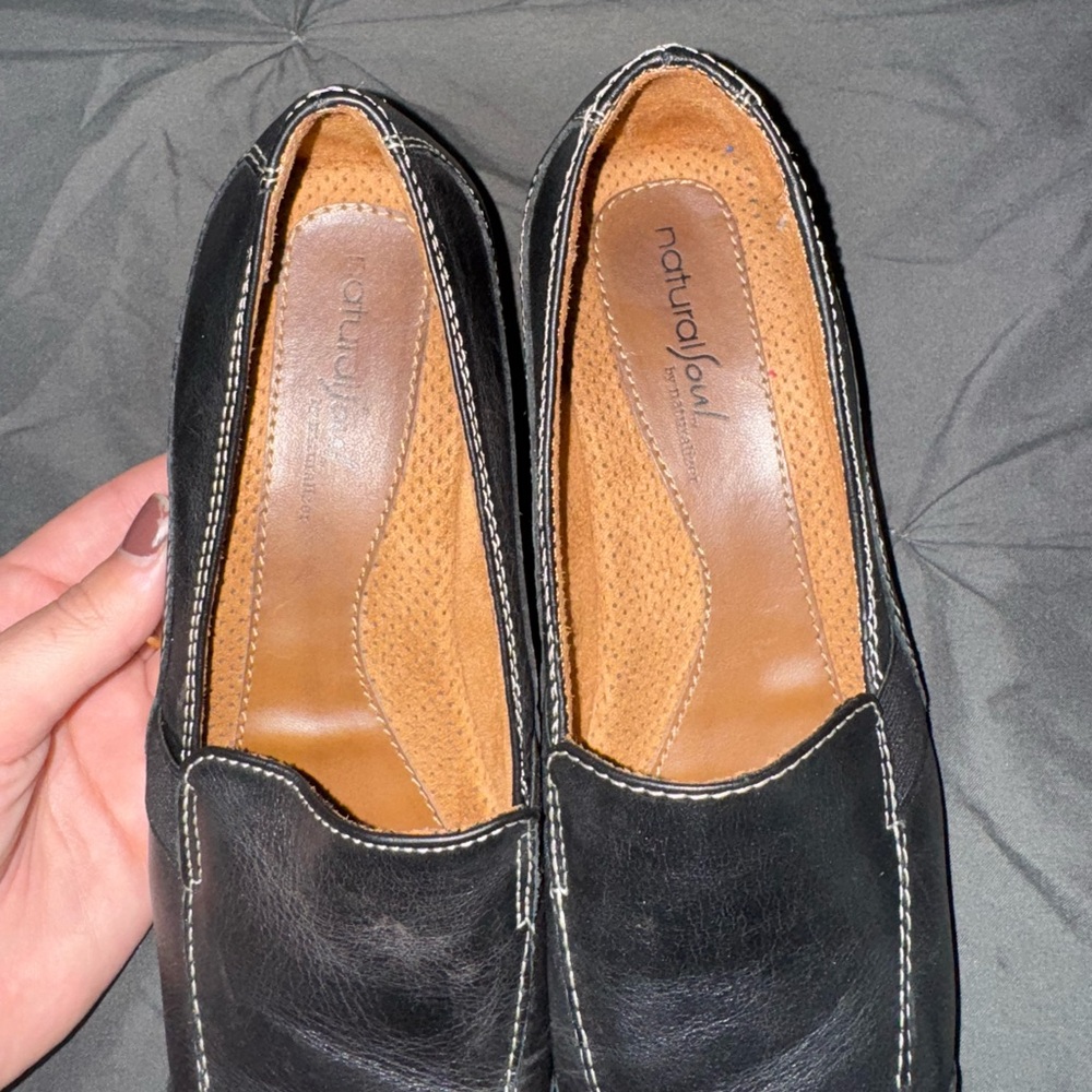 Natural Soul by Natrualizer Black Camelia Closed Toe Slip-On Shoes Womens Size 7 - Picture 4 of 6
